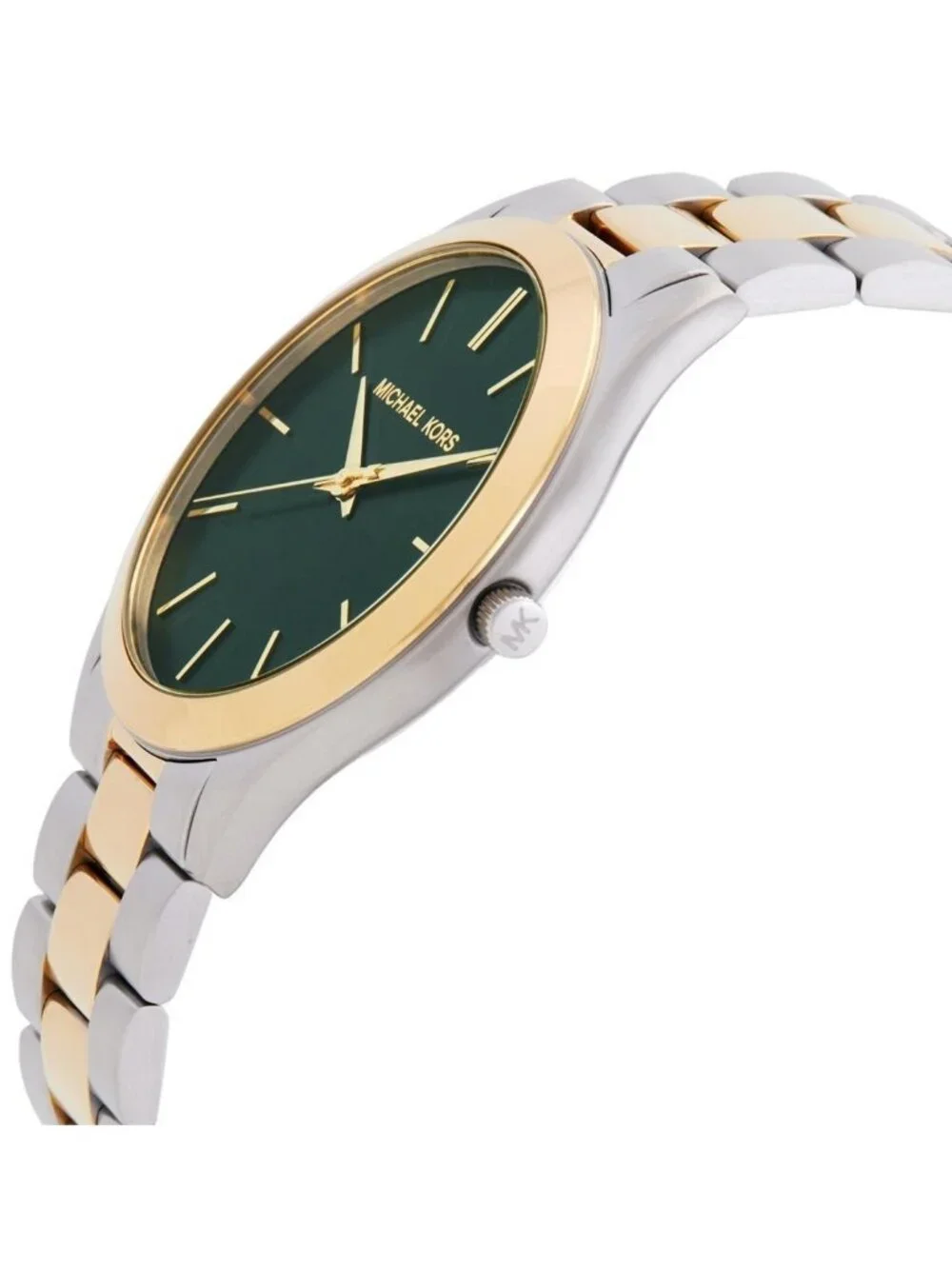NWT Michael Kors Slim Runway Quartz Green Dial Men's Watch